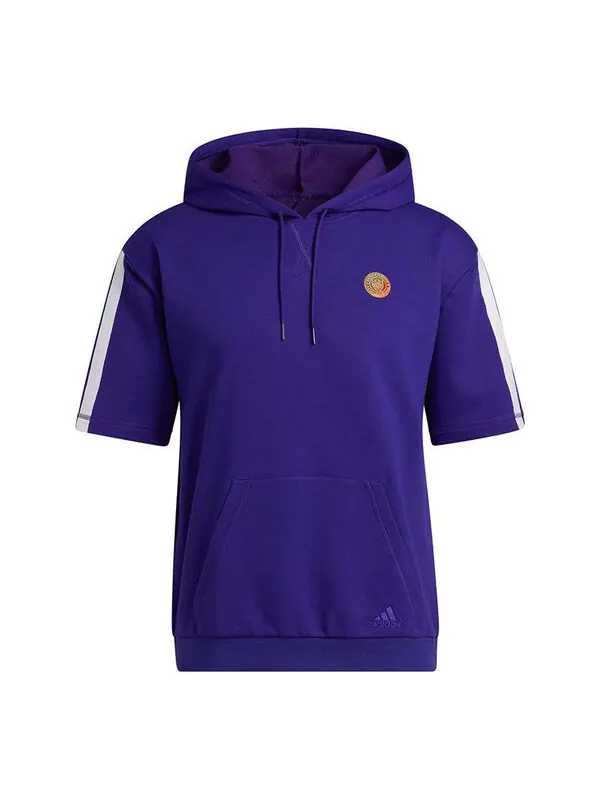 Толстовка Men's adidas Dm Ss Basketball Sports Short Sleeve Blue Purple — изображение 1 из 4, мульти