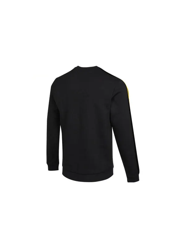 Толстовка Men's adidas neo Smly Swt Smiling Face Printing Knit Round Neck Pullover Black — изображение 2 из 2, черный