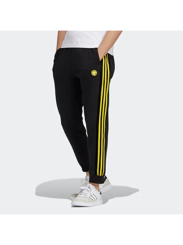 Спортивные штаны Men's adidas neo x SMILEY Crossover Smly Tp 1 Contrasting Colors Bundle Feet — изображение 2 из 4, черный