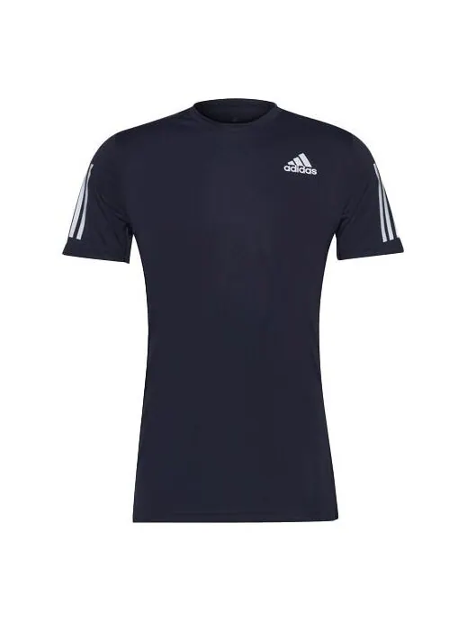 Футболка own the run sports short sleeve tee 'white' Adidas — изображение 1 из 4, синий