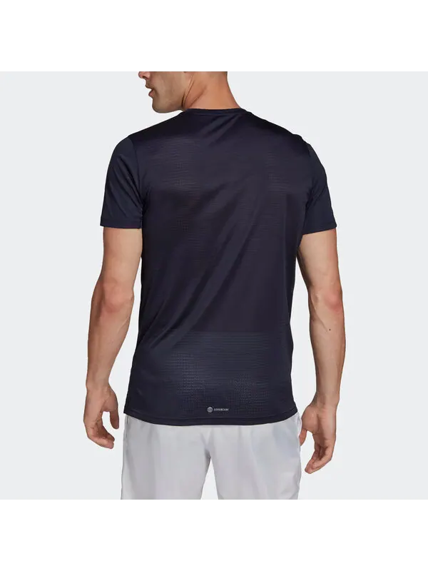 Футболка own the run sports short sleeve tee 'white' Adidas — изображение 3 из 4, синий
