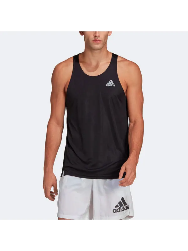 Майка Men's adidas Solid Color Alphabet Logo Running Sports Vest Black — изображение 2 из 4, мульти