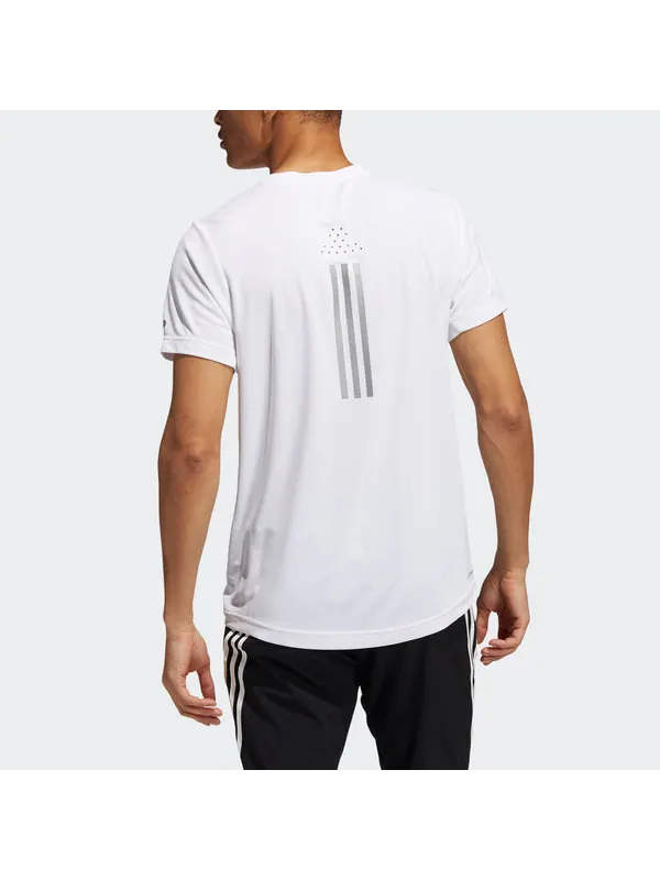 Футболка elevate train t reflective training sports short sleeve white Adidas — изображение 3 из 4, белый