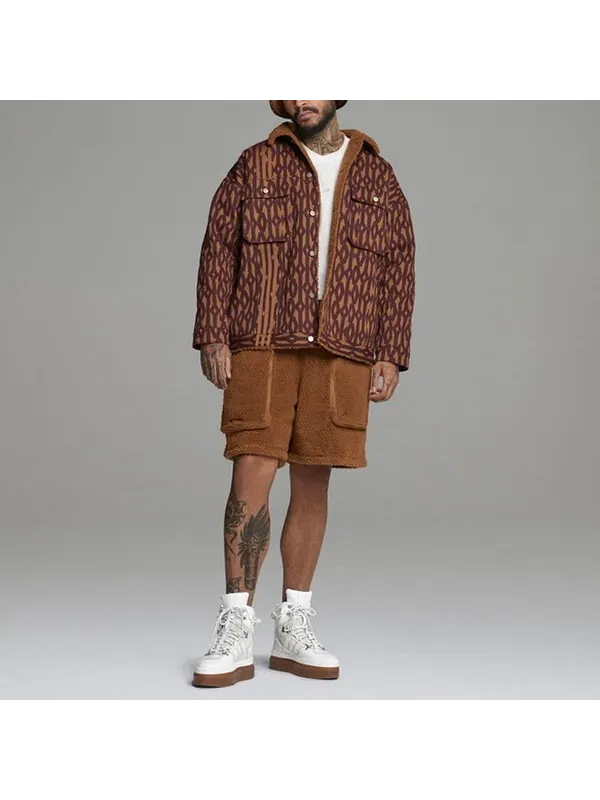 Куртка adidas originals x Ivy Park Casual Sports Logo Printed Jacket Red/Brown — изображение 3 из 4, коричневый