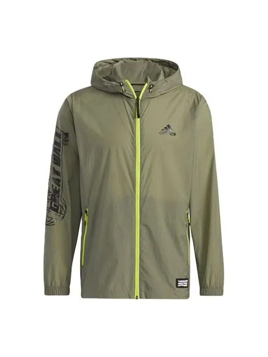 Куртка adidas Outdoor Athleisure Casual Sports Hooded Jacket Green — изображение 1 из 4, зеленый