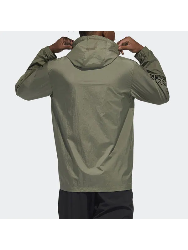 Куртка adidas Outdoor Athleisure Casual Sports Hooded Jacket Green — изображение 3 из 4, зеленый