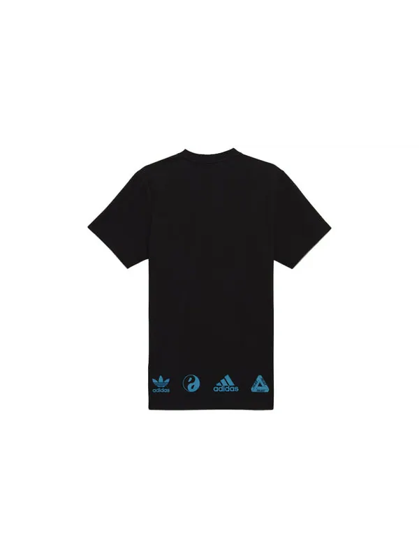Футболка x adidas originals wellness graphic short sleeve t-shirt 'black' Palace — изображение 2 из 2, черный
