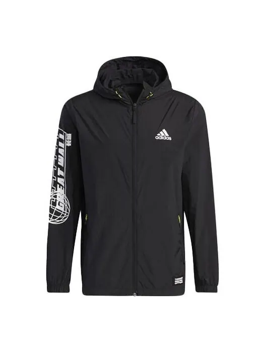 Куртка adidas Outdoor Athleisure Casual Sports Hooded Jacket Black — изображение 1 из 4, черный