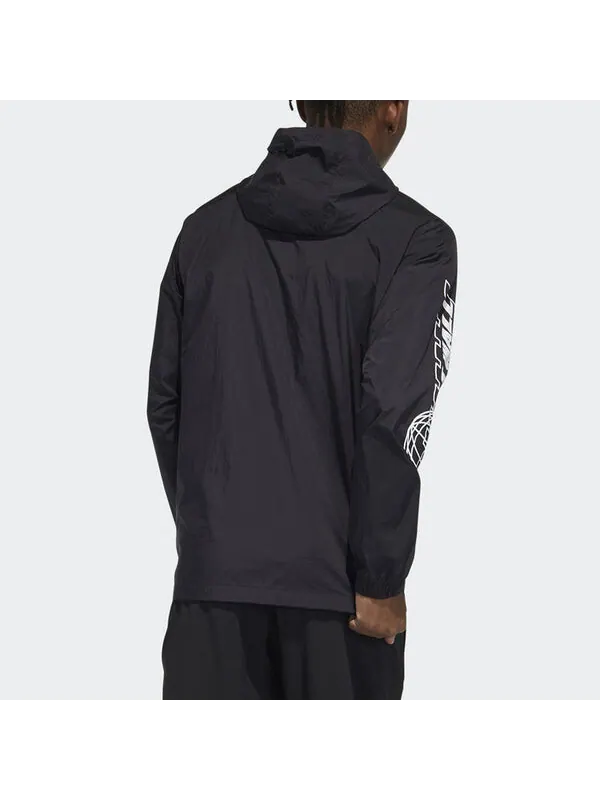 Куртка adidas Outdoor Athleisure Casual Sports Hooded Jacket Black — изображение 3 из 4, черный