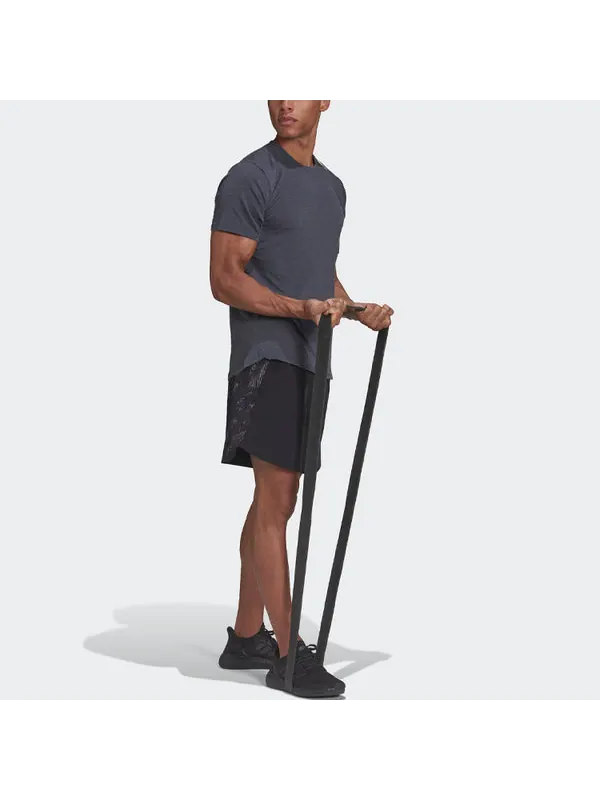 Футболка men's solid color athleisure casual sports round neck short sleeve gray t-shirt Adidas — изображение 4 из 4, серый