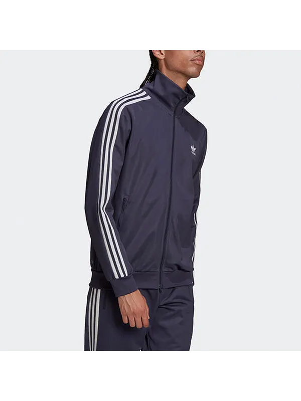 Куртка Men's adidas originals Stripe Printing Stand Collar Sports Jacket Dark Grey Navy Blue — изображение 3 из 3, мульти