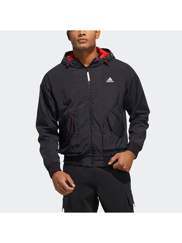 Куртка adidas Cny Lite Wvjk limited Casual Sports Woven Hooded Jacket Black — изображение 3 из 4, черный