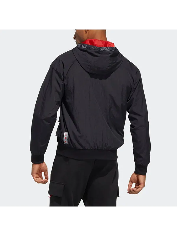 Куртка adidas Cny Lite Wvjk limited Casual Sports Woven Hooded Jacket Black — изображение 4 из 4, черный