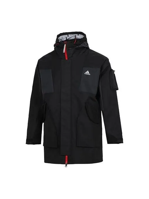Куртка adidas Cny Top Wvjk limited Multiple Pockets Sports Fleece Lined Hooded Jacket Black — изображение 1 из 4, черный