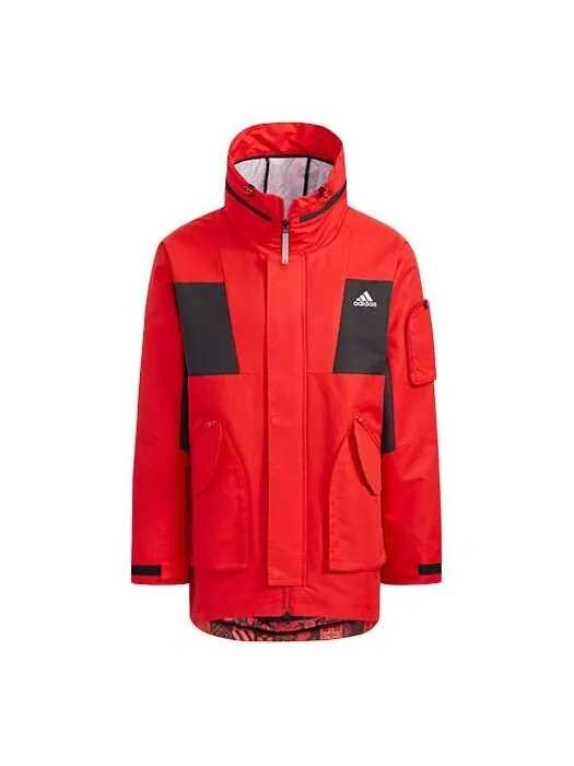 Куртка adidas Cny Top Wvjk limited Fleece Stay Warm Colorblock Hooded Jacket Red — изображение 1 из 4, красный