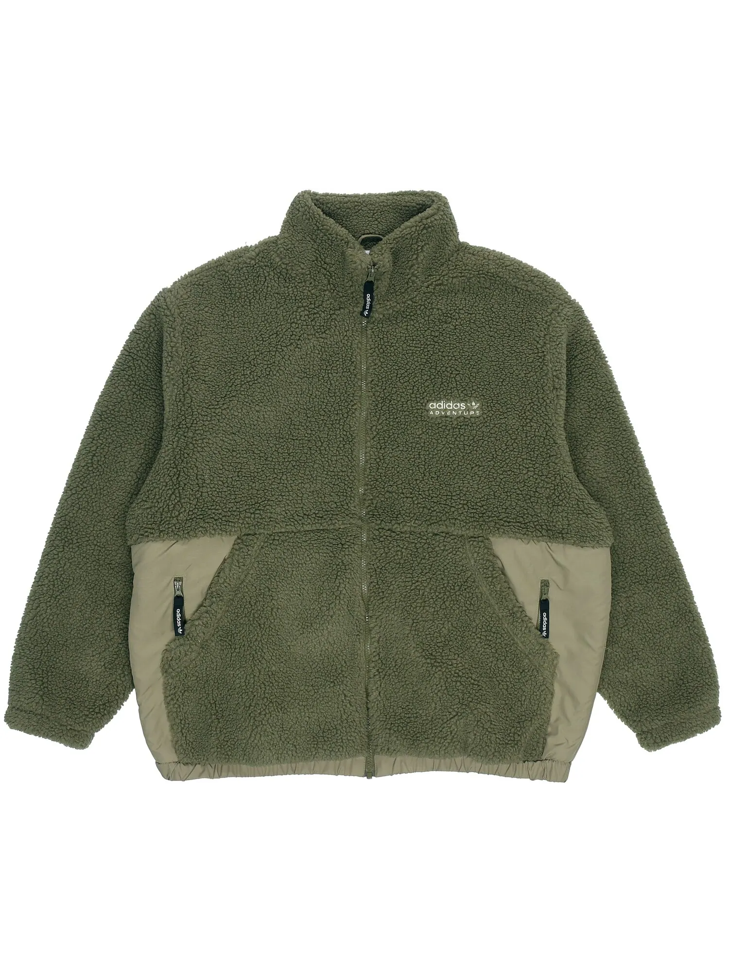 Куртка Adidas Originals Adv Sherpa Outdoor logo Sports Splicing Stand Collar — изображение 1 из 4, зеленый
