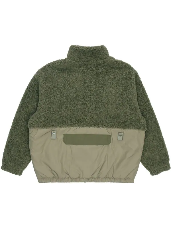 Куртка Adidas Originals Adv Sherpa Outdoor logo Sports Splicing Stand Collar — изображение 2 из 4, зеленый
