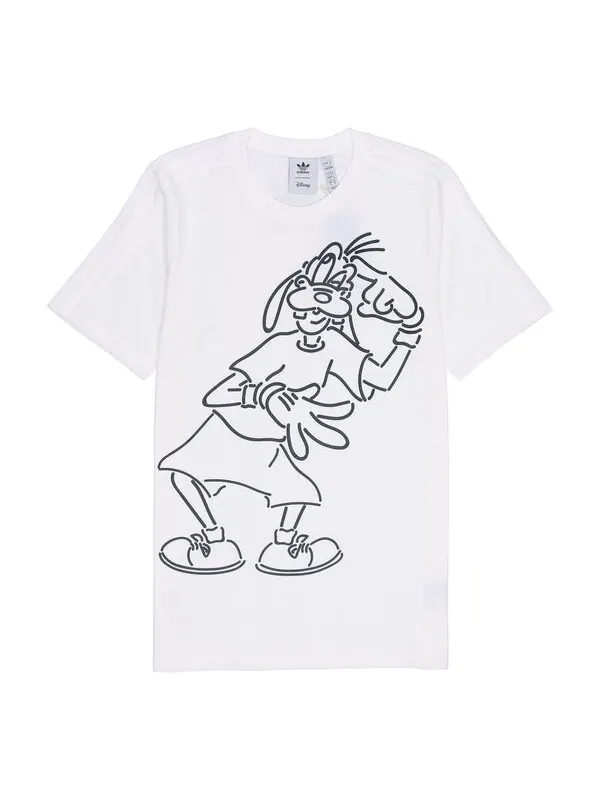 Футболка adidas originals x isney Crossover Cartoon Printing Casual Breathable Stripe Pattern — изображение 1 из 4, мульти
