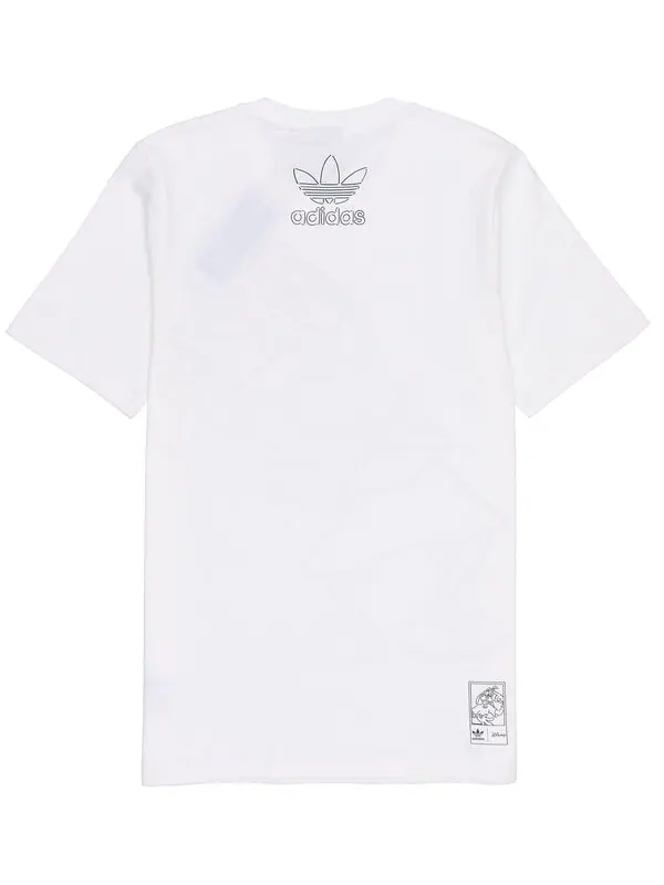 Футболка adidas originals x isney Crossover Cartoon Printing Casual Breathable Stripe Pattern — изображение 2 из 4, мульти