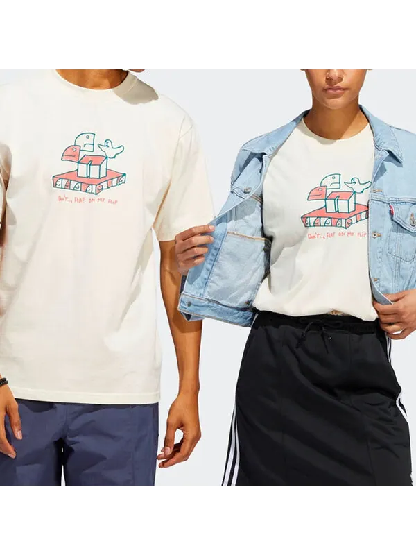 Футболка adidas originals Casual Breathable Cartoon Pattern Alphabet Sports Short Sleeve Couple — изображение 4 из 4, мульти