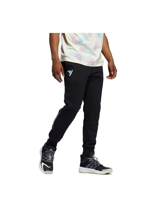Спортивные штаны Men's adidas Trae Pant Basketball Training Bundle Feet Sports — изображение 1 из 3, черный