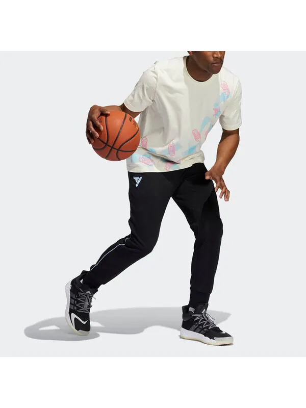 Спортивные штаны Men's adidas Trae Pant Basketball Training Bundle Feet Sports — изображение 3 из 3, черный