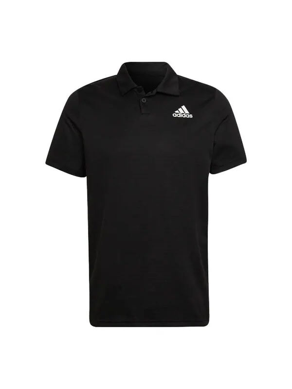 Футболка adidas Solid Color Tennis Sports Short Sleeve Polo Shirt Black — изображение 1 из 4, мульти