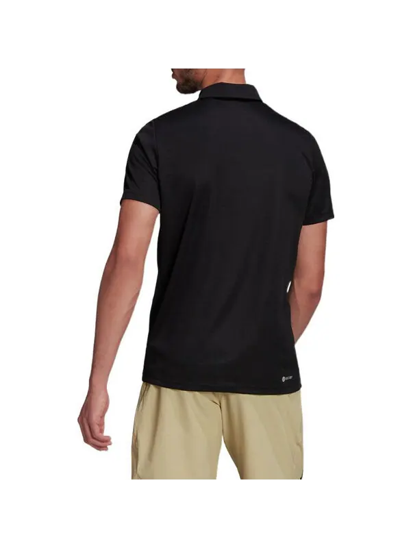 Футболка adidas Solid Color Tennis Sports Short Sleeve Polo Shirt Black — изображение 3 из 4, мульти