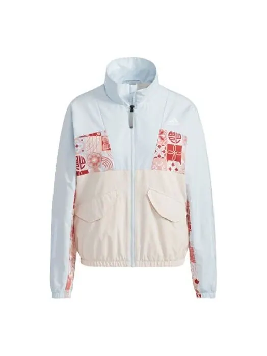 Куртка cny tracktop colorblock спортивная куртка голубая Adidas — изображение 1 из 4, светлый синий