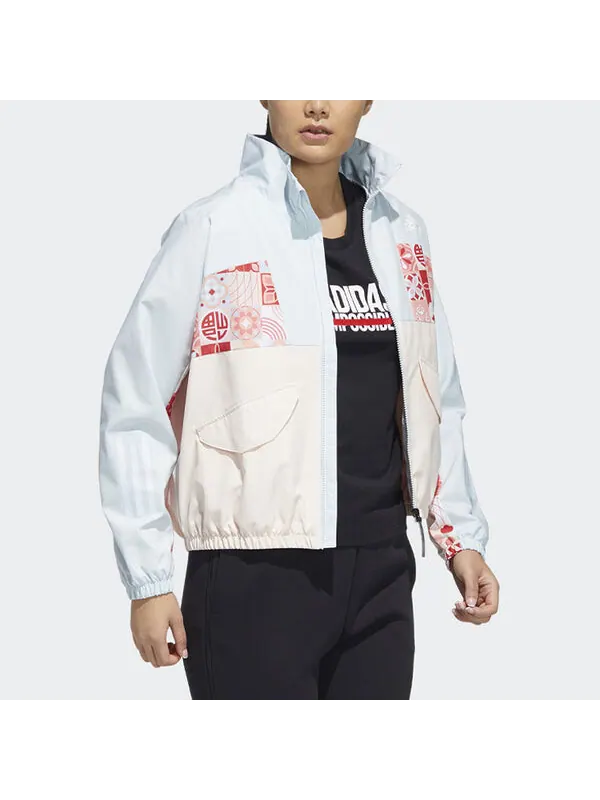 Куртка cny tracktop colorblock спортивная куртка голубая Adidas — изображение 4 из 4, светлый синий