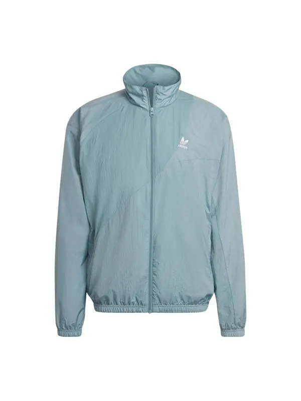 Куртка adidas originals Sports Splicing Solid Color Stand Collar Jacket Light Blue — изображение 1 из 3, мульти