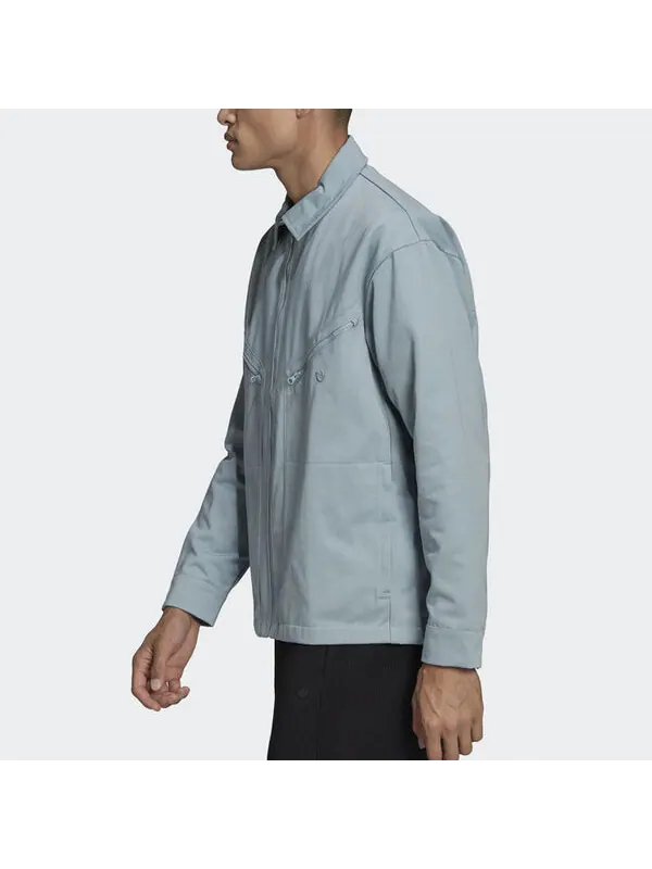 Куртка Men's adidas originals Sports Solid Color Jacket Light Grey — изображение 3 из 4, мульти