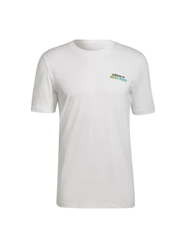 Футболка adidas originals Graphic Stoked Fish Flowers T-shirt 'White Multi-Color' — изображение 1 из 4, белый/мульти