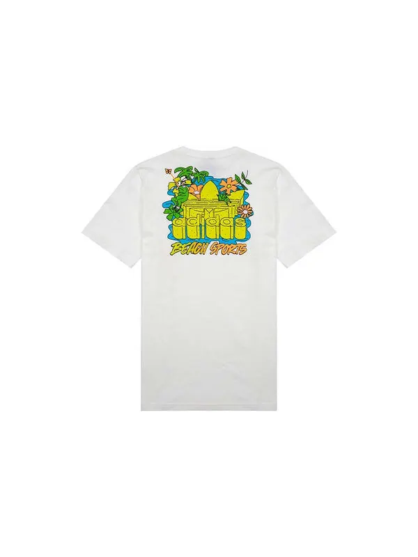 Футболка adidas originals Graphic Stoked Fish Flowers T-shirt 'White Multi-Color' — изображение 2 из 4, белый/мульти