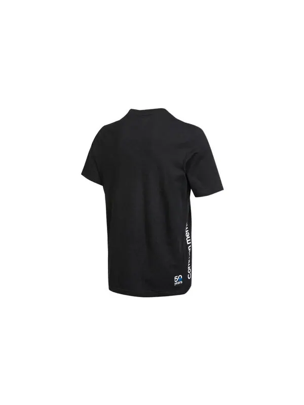 Футболка Men's adidas originals Trefoil C Tee1 Large Logo Round Neck Casual Short Sleeve Black — изображение 2 из 4, мульти