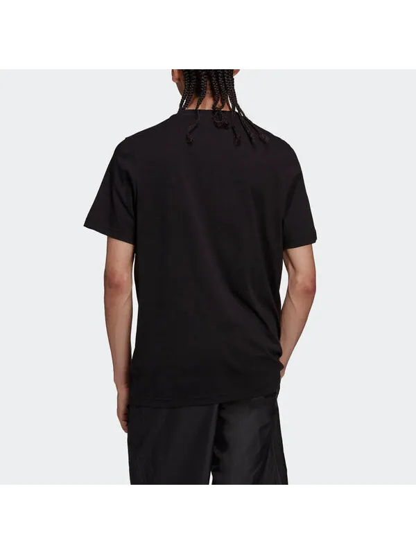 Футболка Men's adidas originals Trefoil C Tee1 Large Logo Round Neck Casual Short Sleeve Black — изображение 4 из 4, мульти