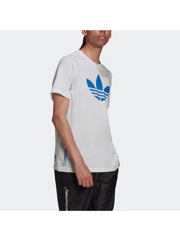 Футболка adidas originals Trefoil C Tee1 Printing Round Neck Short Sleeve White — изображение 3 из 4, мульти
