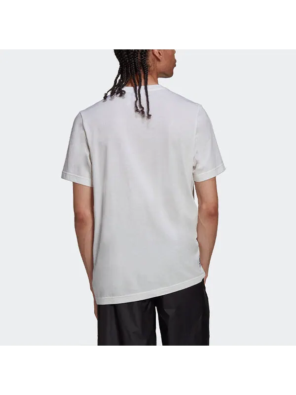 Футболка adidas originals Trefoil C Tee1 Printing Round Neck Short Sleeve White — изображение 4 из 4, мульти