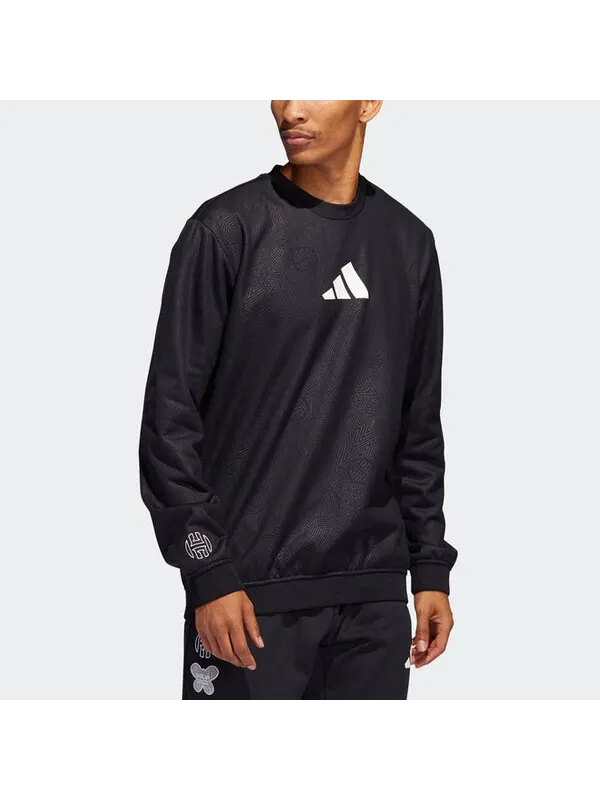 Толстовка Men's adidas Logo Printing Basketball Sports Black — изображение 4 из 4, мульти