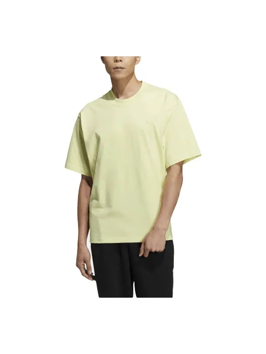 Футболка adidas originals C Tee Solid Color Small Label Loose Sports Short Sleeve Couple Style Yellow — изображение 1 из 5