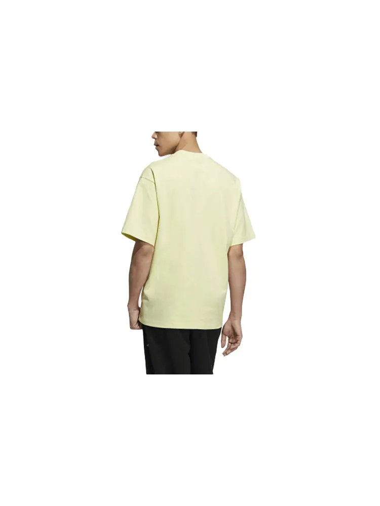 Футболка adidas originals C Tee Solid Color Small Label Loose Sports Short Sleeve Couple Style Yellow — изображение 2 из 5