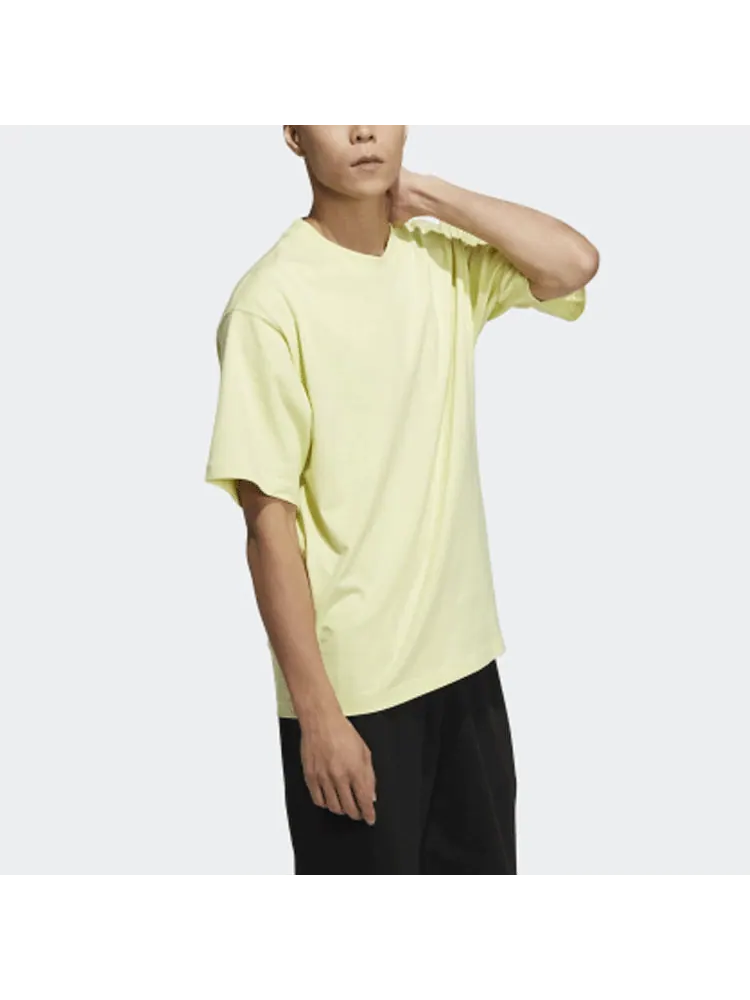 Футболка adidas originals C Tee Solid Color Small Label Loose Sports Short Sleeve Couple Style Yellow — изображение 5 из 5
