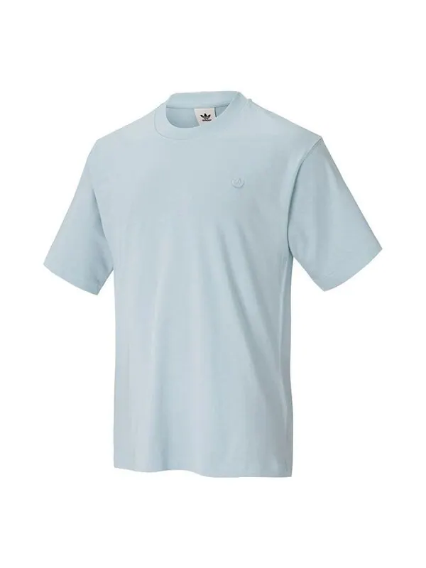 Футболка originals c tee solid color sports loose round neck short sleeve blue Adidas — изображение 1 из 2, синий