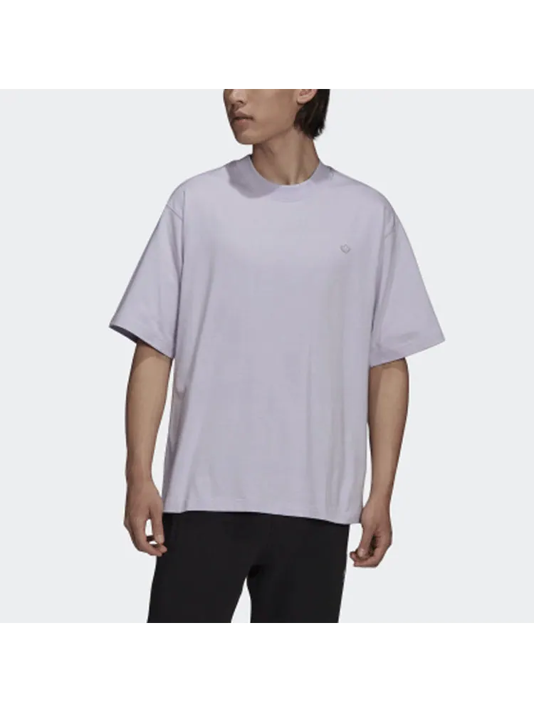 Футболка adidas originals C Tee Solid Color Small Label Loose Sports Short Sleeve Couple Style Purple — изображение 2 из 4