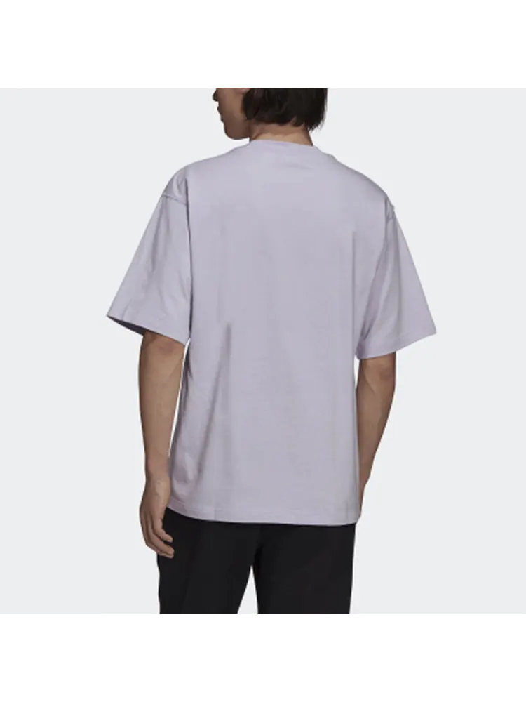 Футболка adidas originals C Tee Solid Color Small Label Loose Sports Short Sleeve Couple Style Purple — изображение 3 из 4