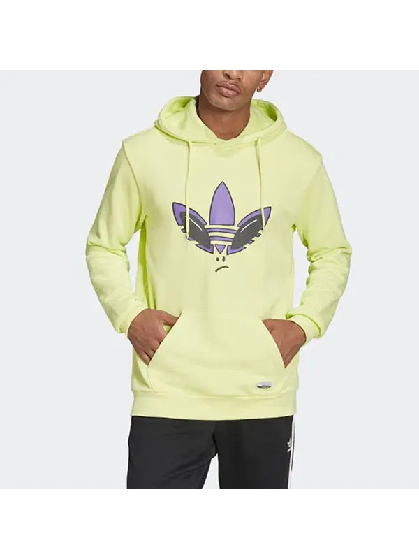 Толстовка Adidas RYV Alien Graphic 'Yellow' — изображение 2 из 3, желтый
