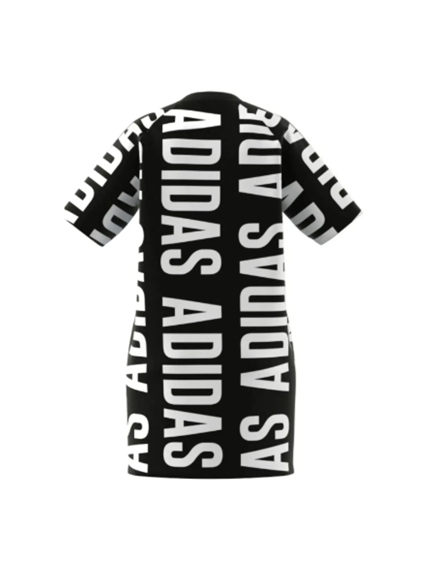 (WMNS) Платье Adidas Essentials Oversized с принтом по всей поверхности — изображение 2 из 3, черный/белый
