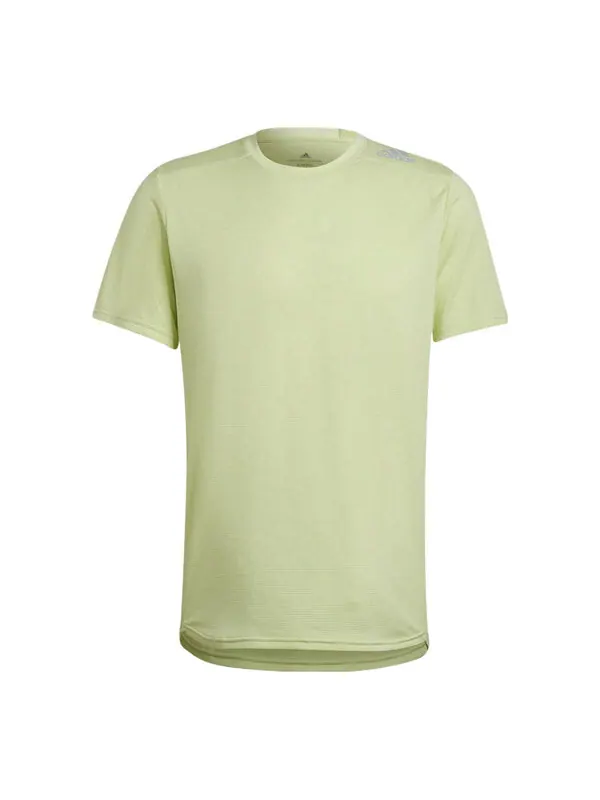 Футболка Men's adidas Solid Color Logo Sports Round Neck Short Sleeve Acid Green T-Shirt — изображение 1 из 4, мульти