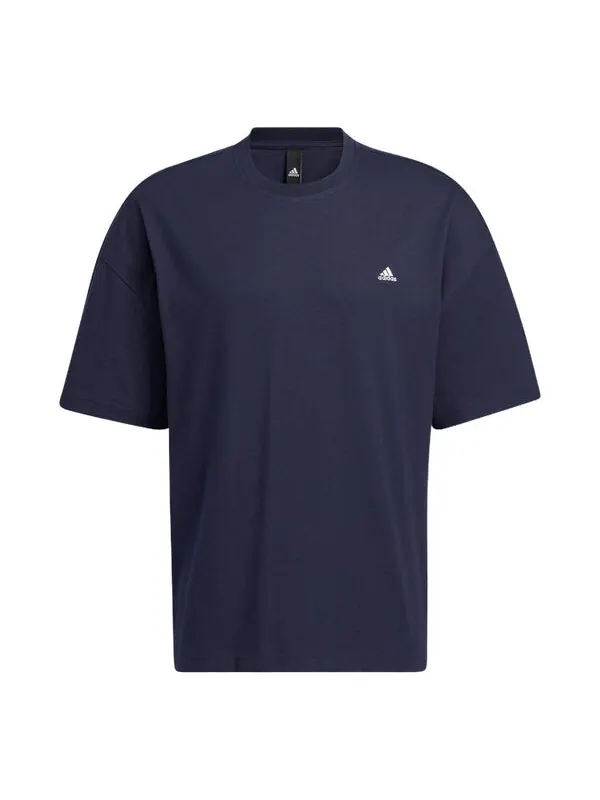Футболка adidas M City Loose T Solid Color Logo Round Neck Short Sleeve Navy Blue — изображение 1 из 4, мульти