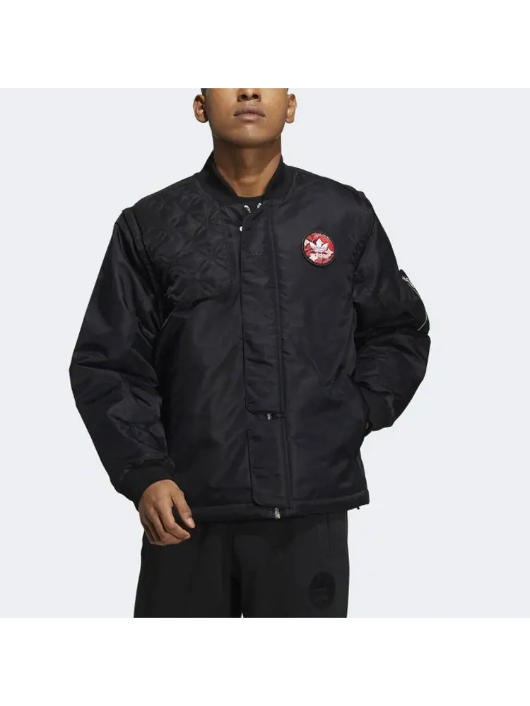 Куртка adidas CNY Bomber Jacket 'Black' — изображение 2 из 4, черный